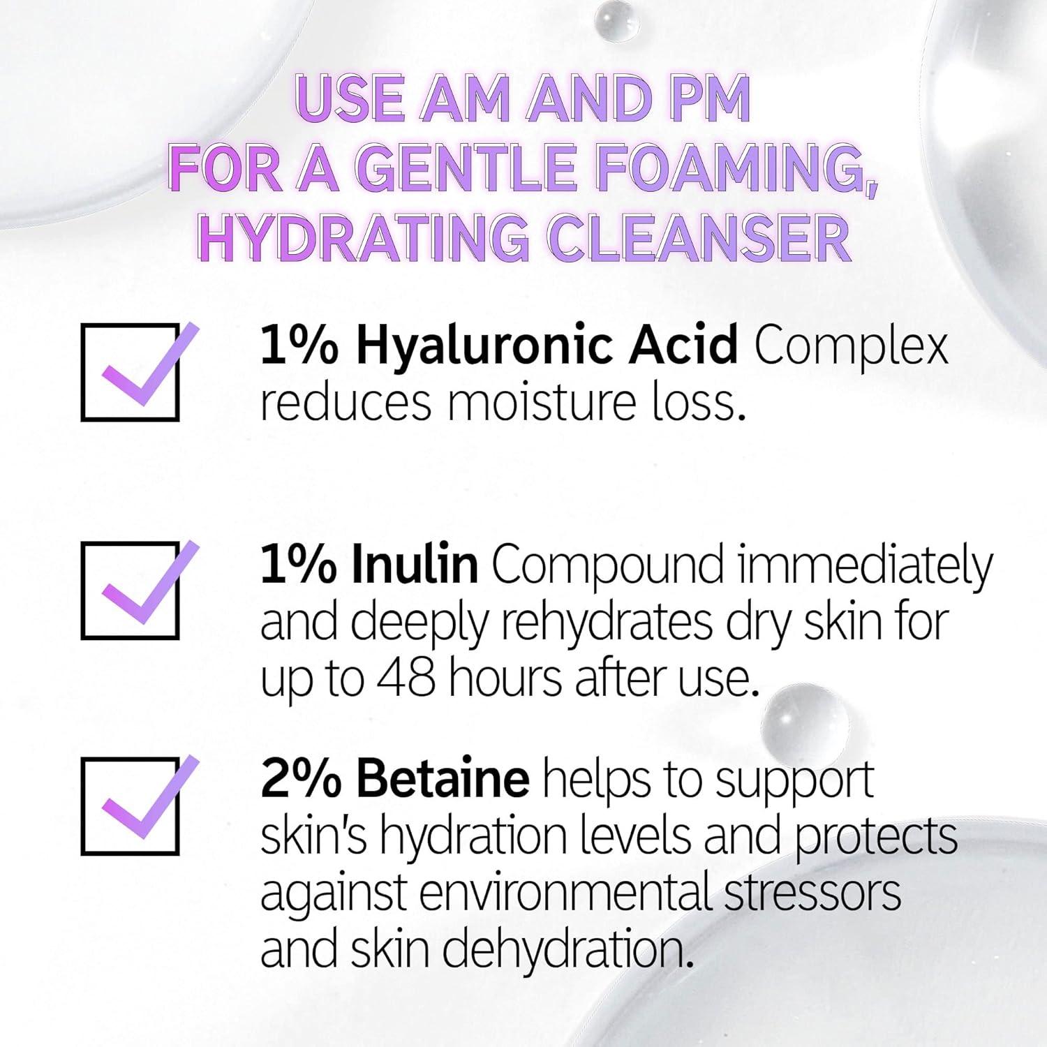 image:imageThe INKEY List Hyaluronic Acid Cleanser Daily Hydrating Face Cleanser Helps Hydrate Skin and Lock In Moisture Removes Makeup For All Skin Types 5 fl oz