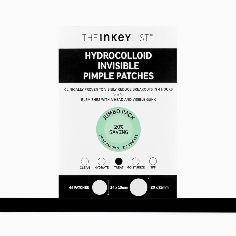 image:imageThe INKEY List Hydrocolloid Invisible Pimple Patches Spot Patches Contains Salicylic Acid DayNight Anti Acne Patches Vegan amp Cruelty Free Suitable For All Skin Types44 Count Pack of 1