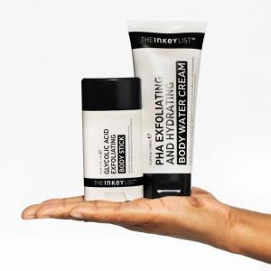 The INKEY List Exfoliating Body Duo – Glycolic Acid Stick and PHA Hydrating Water Cream, White