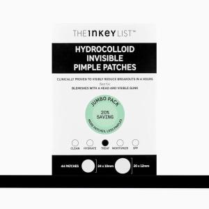 The INKEY List Hydrocolloid Invisible Pimple Patches, Spot Patches Contains Salicylic Acid, Day/Night Anti Acne Patches, Vegan & Cruelty Free, Suitable For All Skin Types(44 Count (Pack of 1))